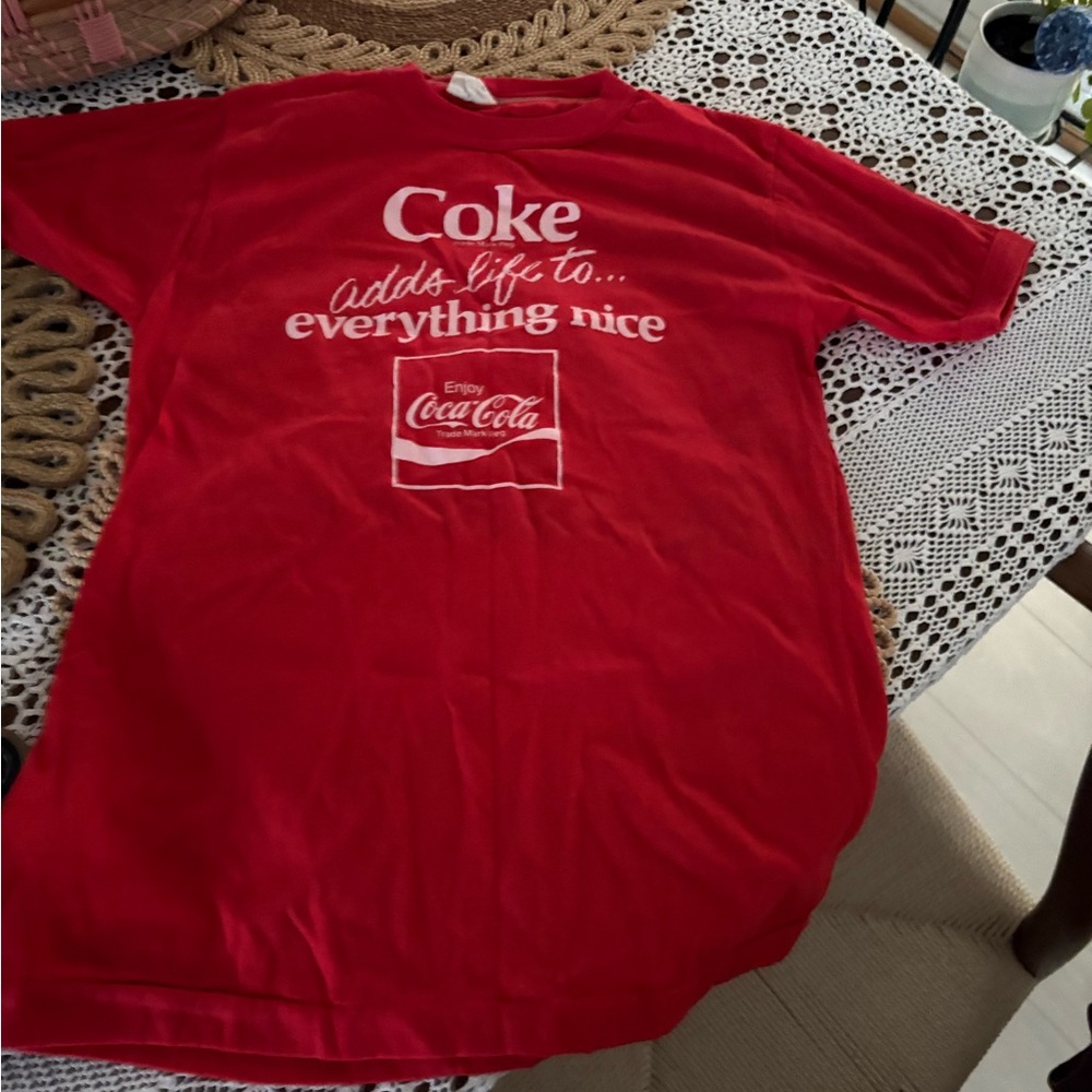 Vintage Coca Cola Ladies  T-Shirt 1980s